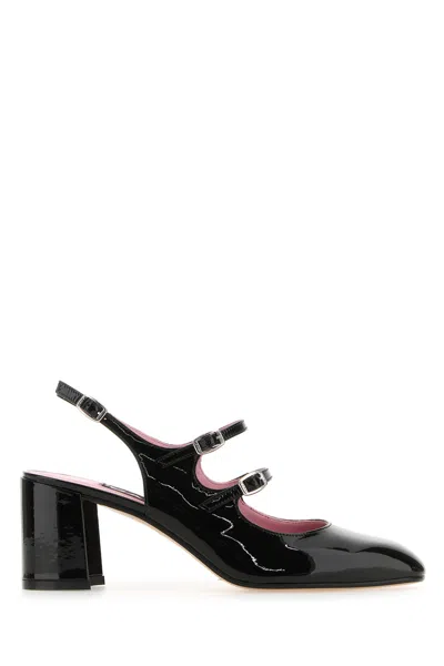 CAREL PARIS CAREL PARIS BLACK LEATHER BANANA PUMPS