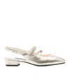 Carel Paris Shee-heeled Mary Jane Sandals In White