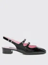 Carel Paris Buckle Block Heel Patent Round Toe In Black