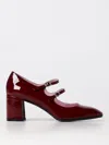 Carel Paris Woman Pumps Burgundy Size 8 Leather In Burgunderrot