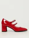 Carel Paris Double Strap Buckle Block Heel Pumps In Red