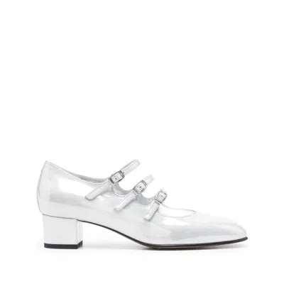 Carel Paris Woman Pumps Light Grey Size 10 Leather In Silver