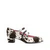 Carel Paris Calf Hair Buckle Pumps In Brown
