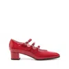 Carel Paris Ariana Patent Leather Mary Janes Ballet Flats In Red