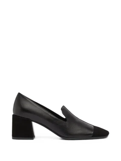 Carel Paris Silviana Panelled Leather Loafers In Black