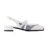 Carel Paris 20mm Sling Back Checked Flat Pumps