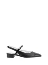 Carel Paris Leather Block Heel Ballerinas With Sling Back