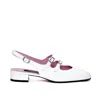 Carel Paris Slingback Vernice Bianca Tacco 30 Mm