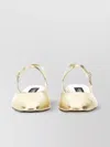 Carel Paris Square Toe Metallic Finish Sling Back Ballerina Shoes