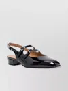 Carel Paris Square Toe Patent Leather Slingback Ballerina Shoes In Grey
