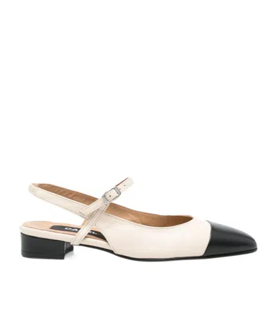 Carel Paris Square-toed Ballet Shoes In Nude