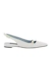 Carel Paris Square-toed Ballet Shoes In White