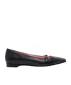 Carel Paris Emilie Leather Ballet Flats In Black
