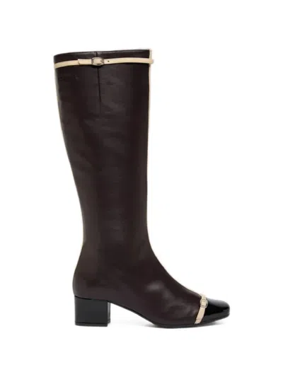 Carel Paris Starter Buckle-strap Boots In Brown