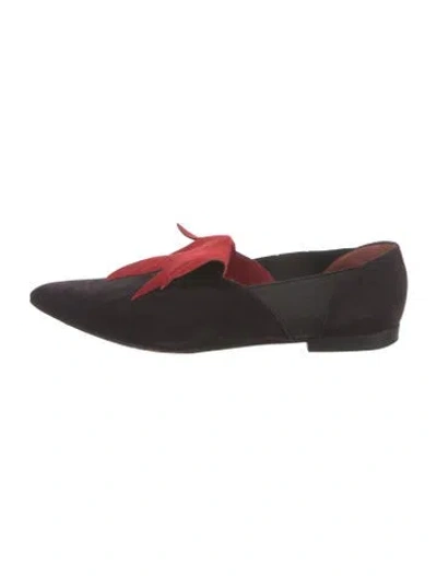 Pre-owned Carel Paris Suede Loafers In Black