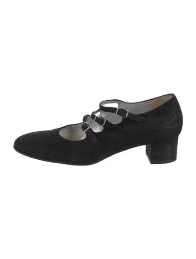 Pre-owned Carel Paris Suede Pumps In Black