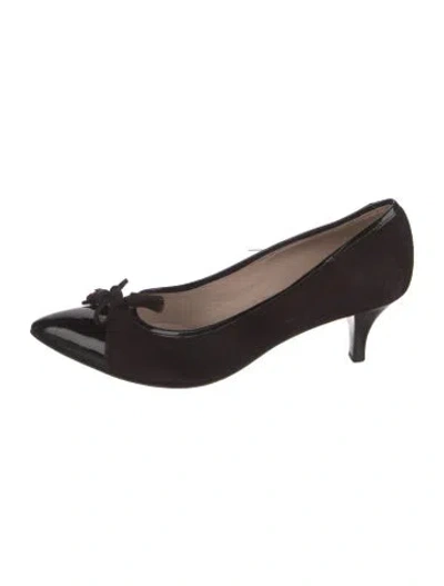 Pre-owned Carel Paris Suede Tassel Accents Pumps In Brown