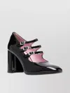 Carel Paris Triple Buckle Block Heel Pumps