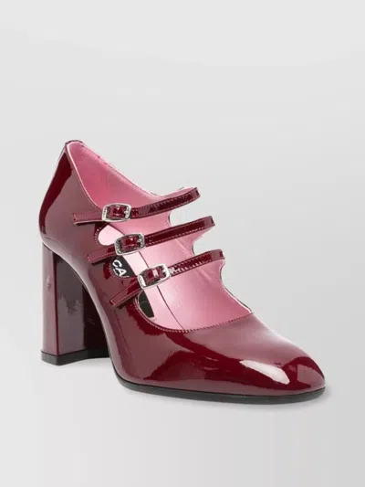 Carel Paris Triple Strap Patent Leather Pumps