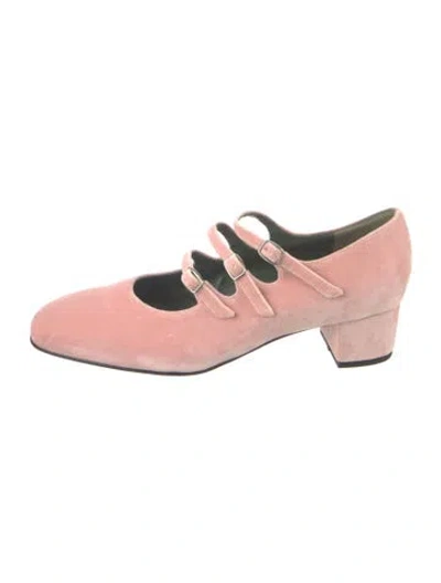 Pre-owned Carel Paris Velvet Pumps In Pink