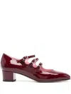 Carel Paris High-heeled Mary Jane Shoes In Vernis Bordeaux