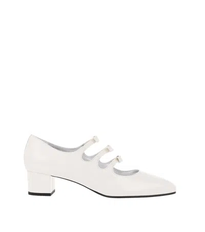Carel Paris White Leather Pumps