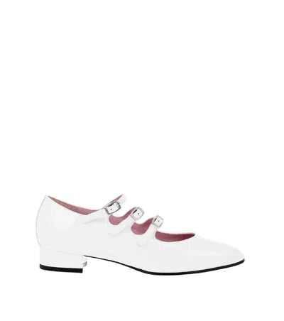 Carel Paris White Leather Pumps