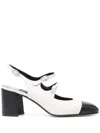 Carel Paris Papaya Nappa Leather T-strap Mary Jane Shoes In Multi