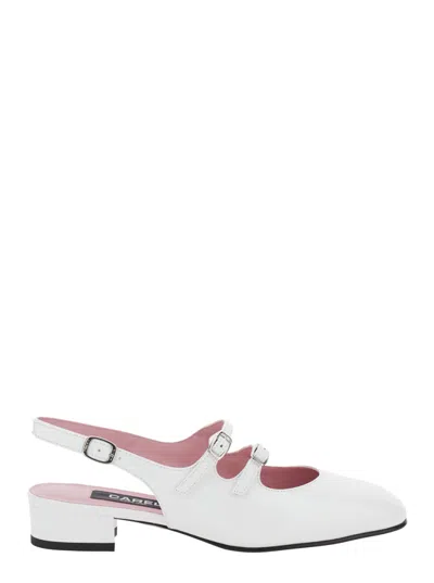 CAREL PARIS WHITE SLINGBACK SANDALS