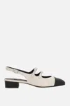 Carel Paris Abricot 35 Leather Slingback Pumps In White