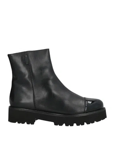 Carel Paris Woman Ankle Boots Black Size 10 Leather