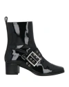 Carel Paris Woman Ankle Boots Black Size 8 Leather