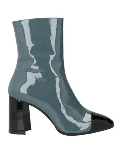 Carel Paris Woman Ankle Boots Slate Blue Size 11 Leather