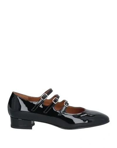 CAREL PARIS CAREL PARIS WOMAN BALLET FLATS BLACK SIZE 11 LEATHER