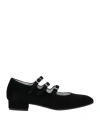 Carel Paris Woman Ballet Flats Midnight Blue Size 8 Leather In Black