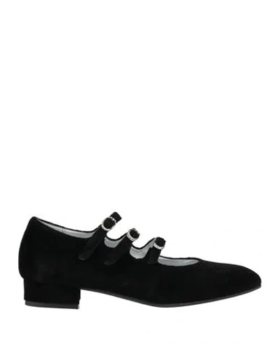 Carel Paris Woman Ballet Flats Black Size 8 Textile Fibers