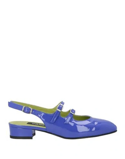 Carel Paris Woman Ballet Flats Blue Size 8 Leather