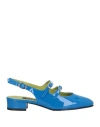 Carel Paris Woman Ballet Flats Bright Blue Size 6 Leather