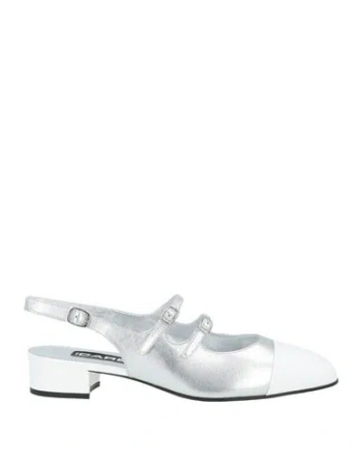 Carel Paris Woman Ballet Flats Silver Size 6 Leather