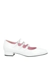 Carel Paris Ariana Patent Leather Mary Janes Ballet Flats In White