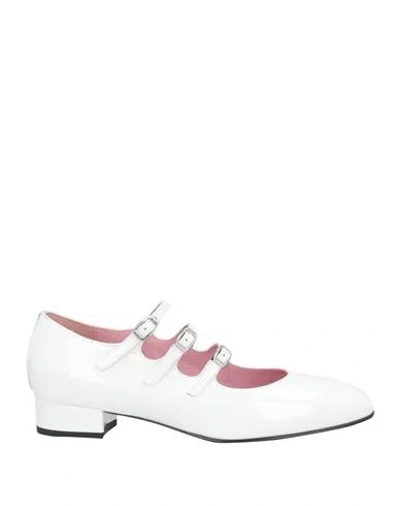 CAREL PARIS CAREL PARIS WOMAN BALLET FLATS WHITE SIZE 8 LEATHER