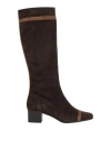 Carel Paris Woman Boot Dark Brown Size 7 Leather In Brown