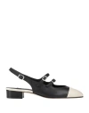 Carel Paris Woman Pumps Black Size 5 Leather In Black