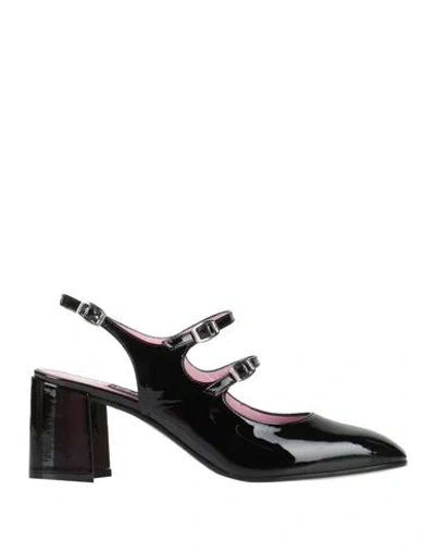 CAREL PARIS CAREL PARIS WOMAN PUMPS BLACK SIZE 4.5 SOFT LEATHER