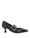 Carel Paris Woman Pumps Black Size 8 Leather In Black