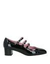 Carel Paris Woman Pumps Black Size 8 Leather In Black