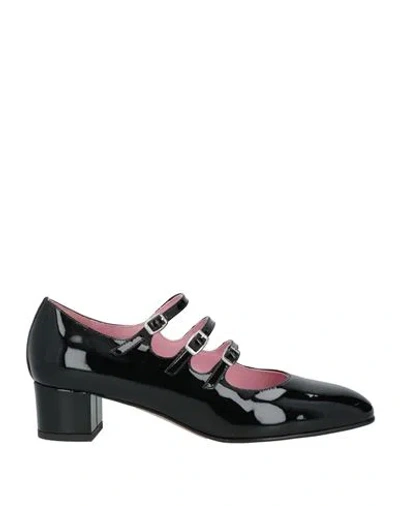 CAREL PARIS CAREL PARIS WOMAN PUMPS BLACK SIZE 8 LEATHER
