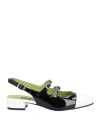 Carel Paris Patent Leather Mary Jane Pumps With Double Buckle In Black