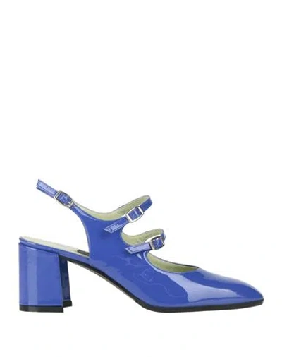 CAREL PARIS CAREL PARIS WOMAN PUMPS BLUE SIZE 8 LEATHER