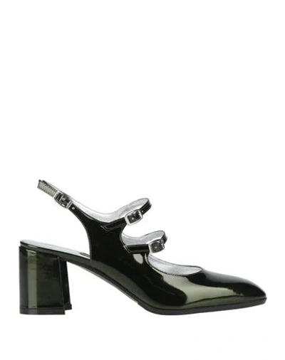 Carel Paris Woman Pumps Dark Green Size 8 Leather
